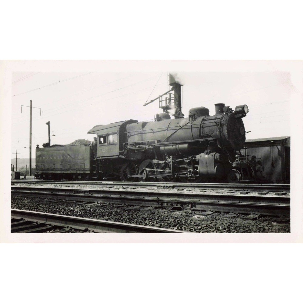 PRR Pennsylvania Railroad 2-8-0 #2848 Steam Locomotive Thorndale PA 1947 Photo